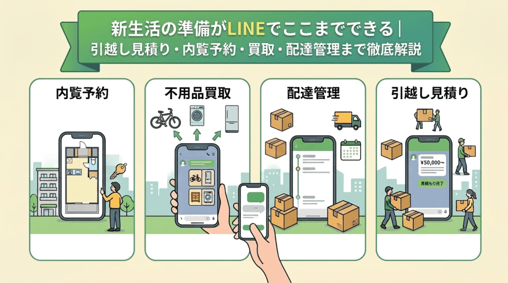 LINEで出来る新生活の準備のイメージ画像